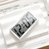 简约日系ins风学生用摆放式 钟表高颜值静音窄边大屏台式 电子时钟