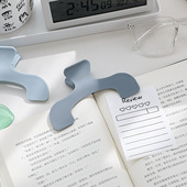 简约日系宝盖头书夹实用便签夹学生固定手账夹大号文具夹子阅读夹