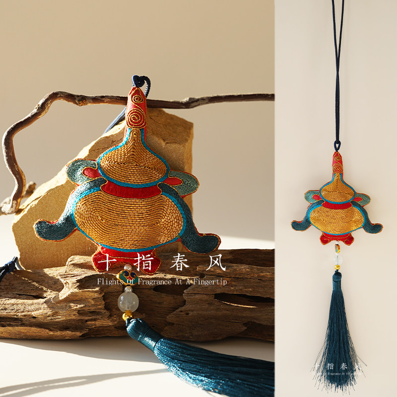 十指春风《福禄万代》0基础带课清代宫廷纹样桑蚕丝DIY刺绣材料包