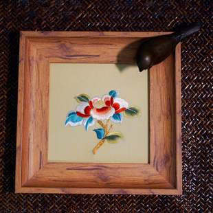 十指春风 入门级带视频0基础新手刺绣桑蚕丝diy材料包 初见山茶