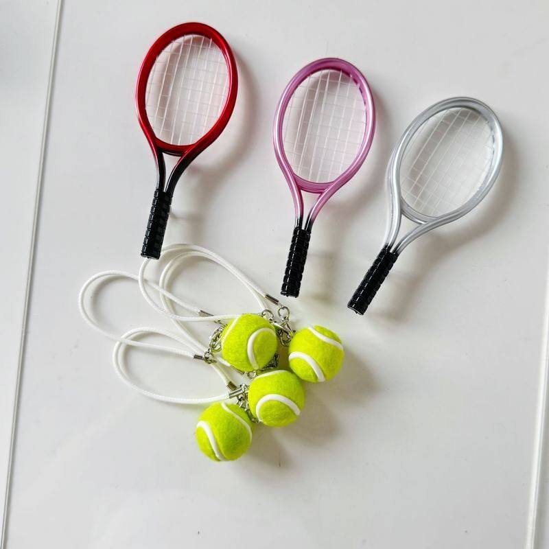 玩偶运动装饰斜挎网球包球拍装饰