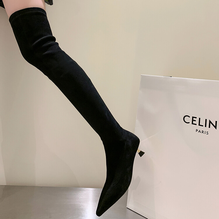 瑞典小众Cata4CM黑色翻皮靴