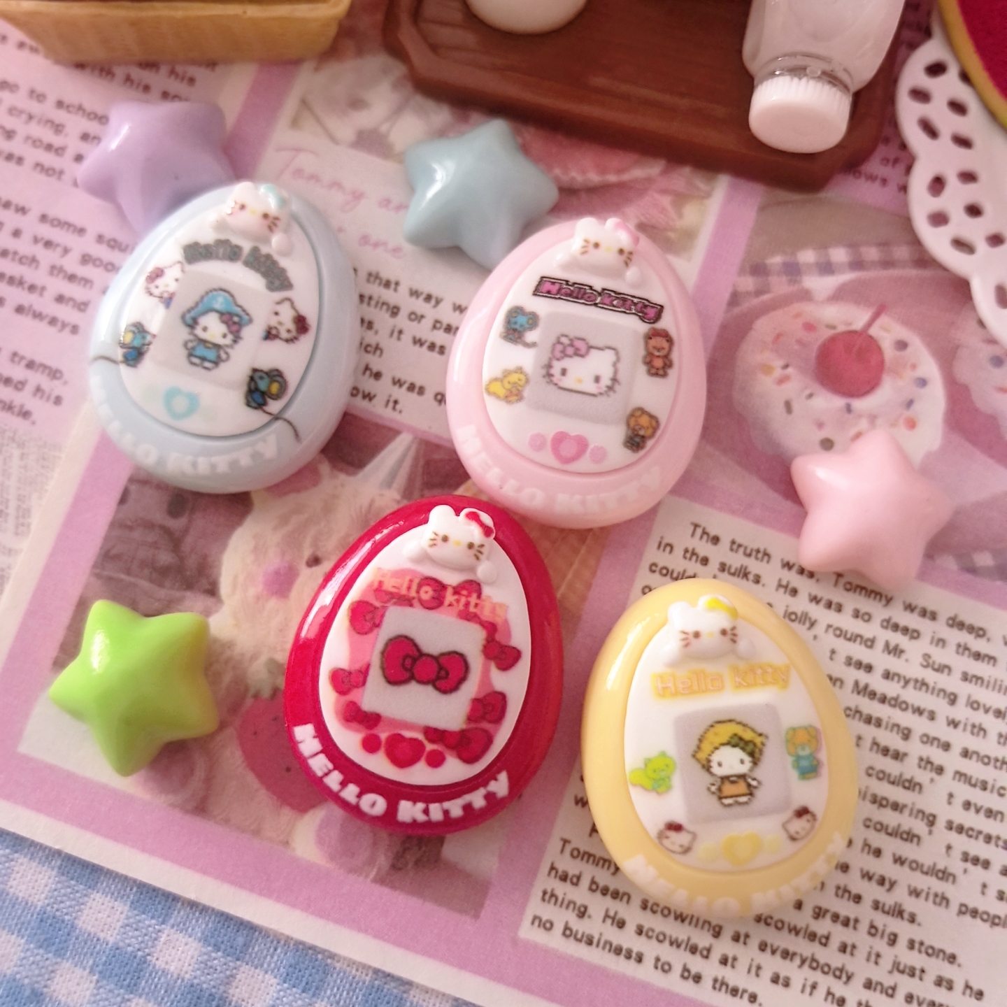 仿真微缩定制食玩KT拓麻歌子游戏机diy树脂娃娃屋过家家场景摆件