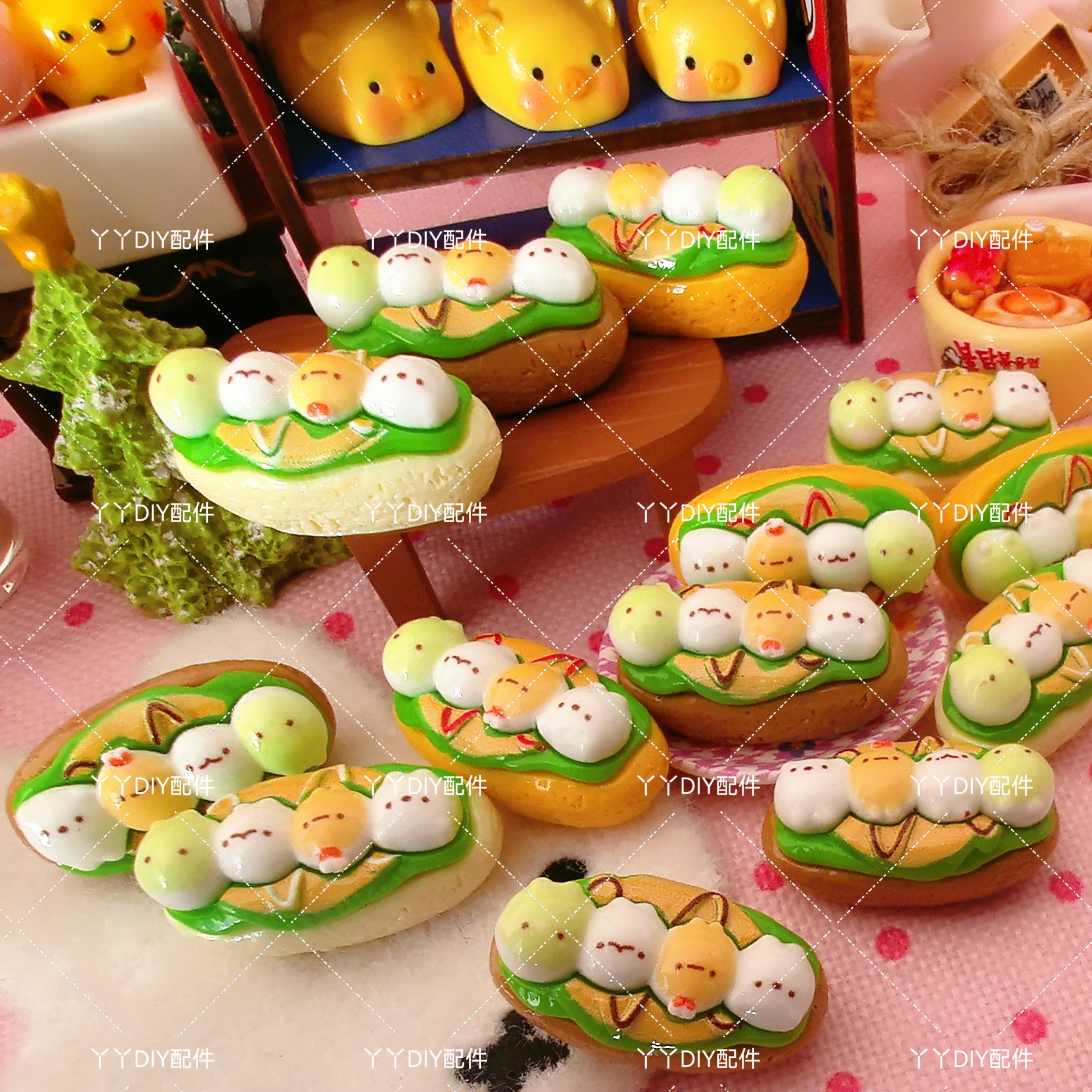 微缩仿真定制食玩角落生物团子DIY树脂配件过家家娃娃屋摆件场景