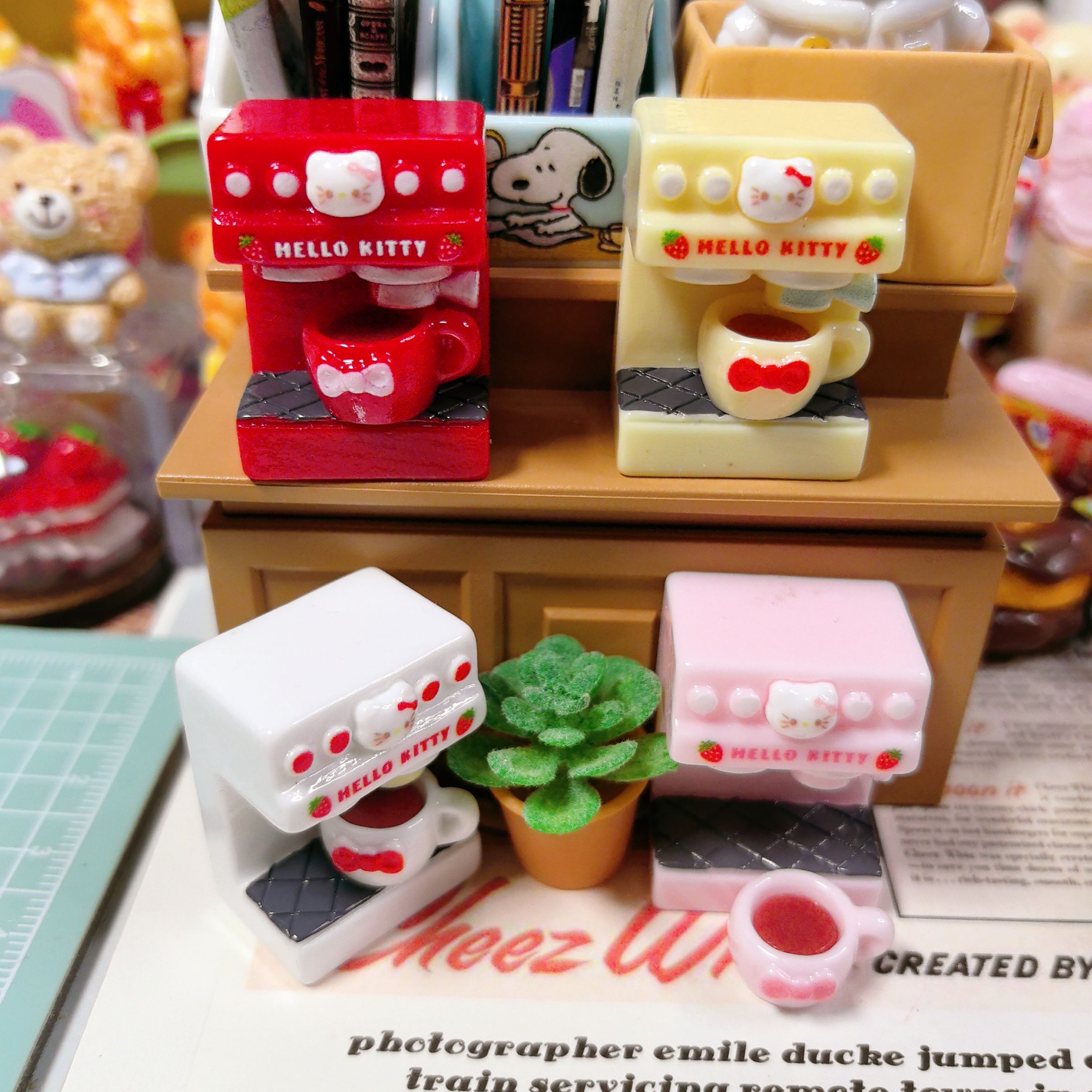 仿真定制食玩过家家KT咖啡机微缩摆件diy娃娃屋相框树脂