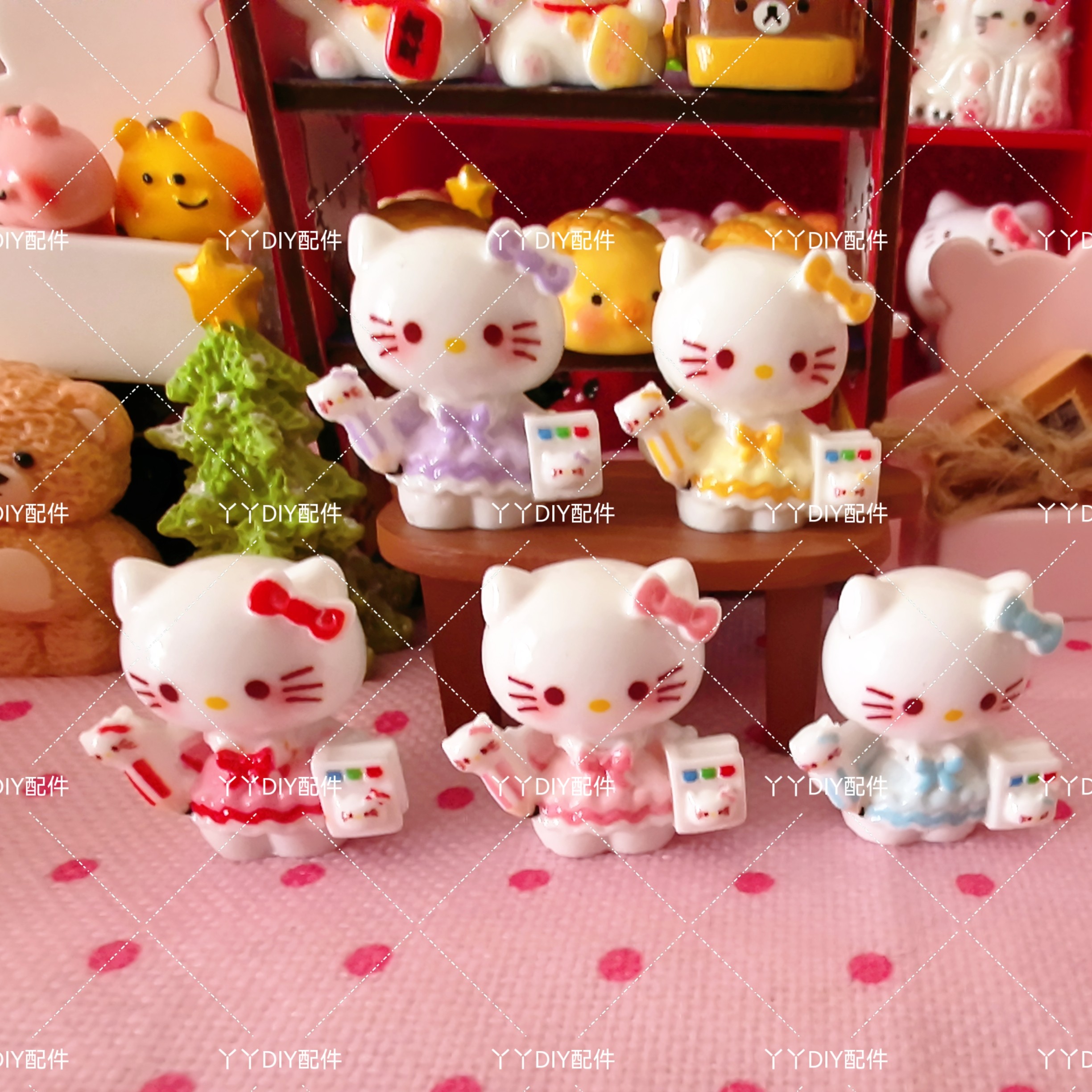 微缩仿真定制KT拿画笔DIY树脂配件过家家娃娃屋摆件场景,玩具/童车/益智/积木/模型,过家家玩具,淘宝优惠券,粉丝福利购,淘宝优惠卷