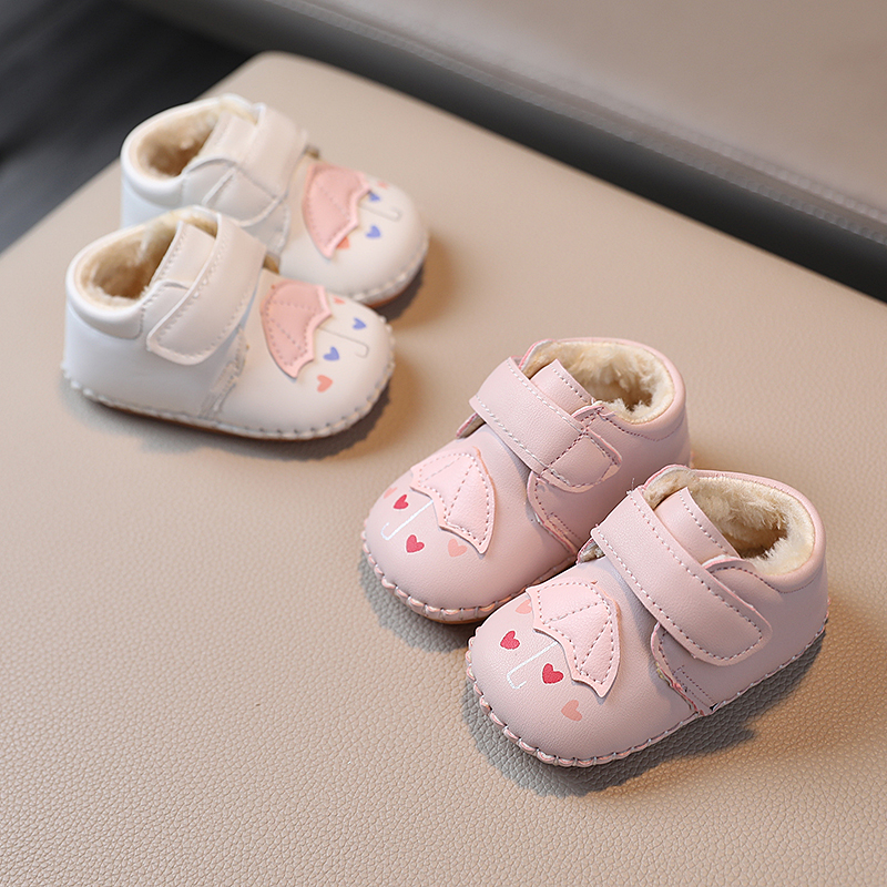宝宝加绒鞋女宝宝鞋子软底秋冬款0-1岁婴儿鞋学步鞋男宝宝棉鞋