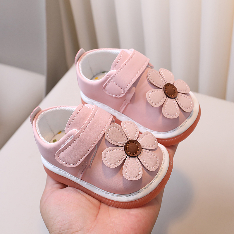 女宝宝单鞋叫叫鞋春秋0一1-2岁公主学步鞋6-12月婴儿鞋子防滑软底