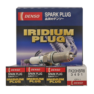 电装双针铱铂金火花塞FK20HBR8适配埃尔法塞纳普拉多2GR 6支装