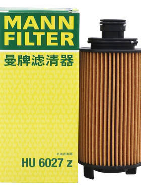 曼牌HU6027Z适配尊名爵锐腾荣威RX5 2.0T骏捷瑞虎7 8机油滤芯格