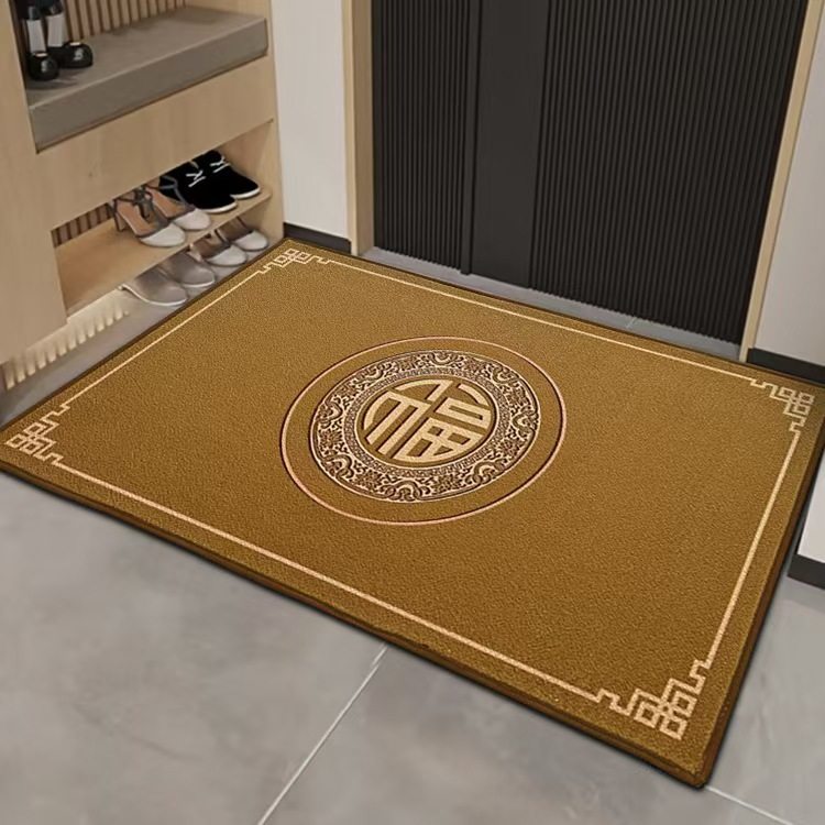 土黄色地垫入户门垫高级感耐脏防滑进门室外内玄关圈绒地毯中式,居家布艺,入户地垫,淘宝优惠券,粉丝福利购,淘宝优惠卷