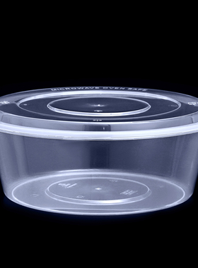 圆形盆2000/3500/4800ML一次性餐盒外卖打包盒大透明龙虾黑色饭盒
