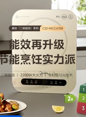 美的电磁炉家用2200W大功率爆炒定时电磁炉二级能效C22-Micca709
