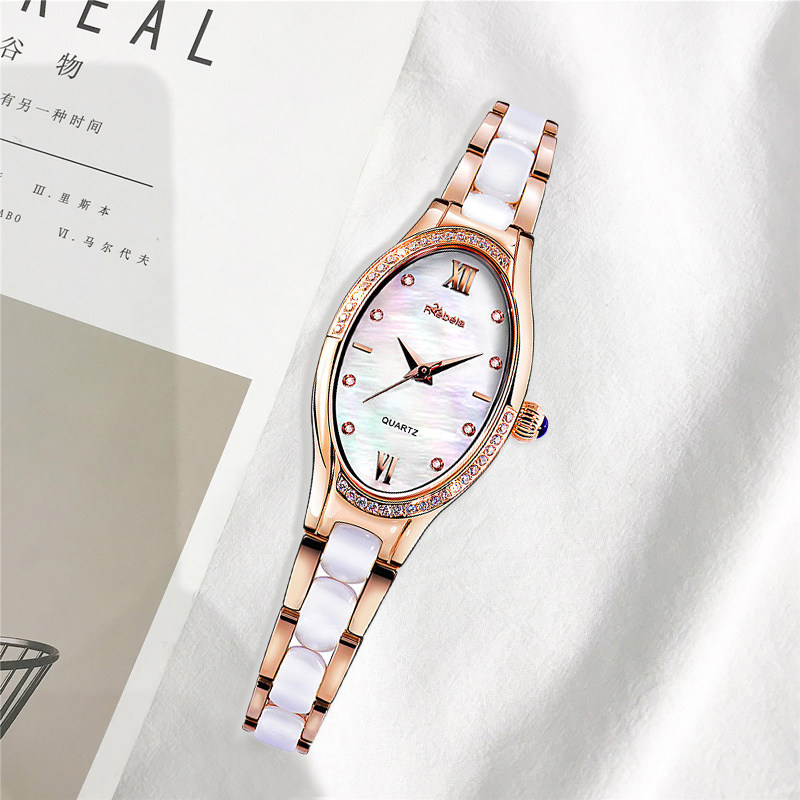 瑞贝拉气质淑女士手表简约陶瓷手链式小表盘时尚潮流防水腕表礼物