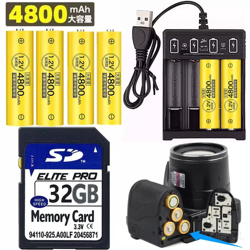 适用尼康COOLPIX L810 L820 L830 L840相机电池+充电器+32G内存卡