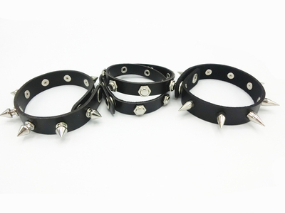 朋克风摇滚punk手镯铆钉两用手环