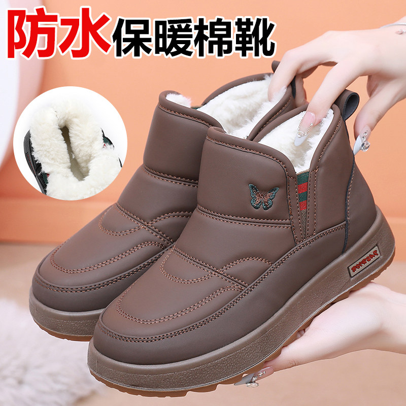 新款老北京布鞋女棉鞋厚底女士雪地靴女冬季一脚蹬加绒保暖妈妈鞋,女鞋,时尚雪地靴,淘宝优惠券,粉丝福利购,淘宝优惠卷