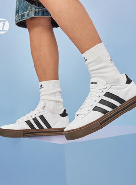 阿迪达斯ADIDAS DAILY 4.0男女复古低帮休闲运动小白鞋板鞋JR0077