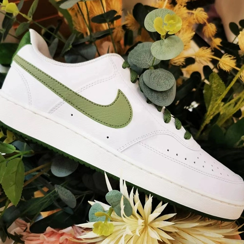 Nike/Nike Court Vision Locupd Бело-светло-зеленые кроссовки и обувь FJ5480-100