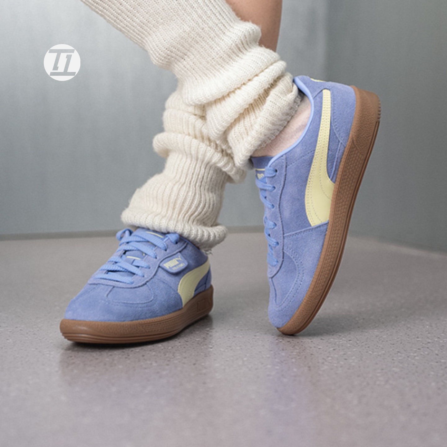 Puma/彪马 Palermo 灰白色T头鞋 德训鞋 运动休闲鞋 396463-81