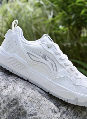 李宁LINING 元初 增高系带轻质软底减震耐磨休闲百搭板鞋 AGCU337