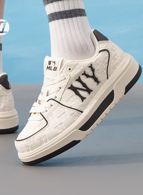 MLB男鞋女鞋 2026春季新款情侣运动鞋复古潮流低帮板鞋 3ASXM066N