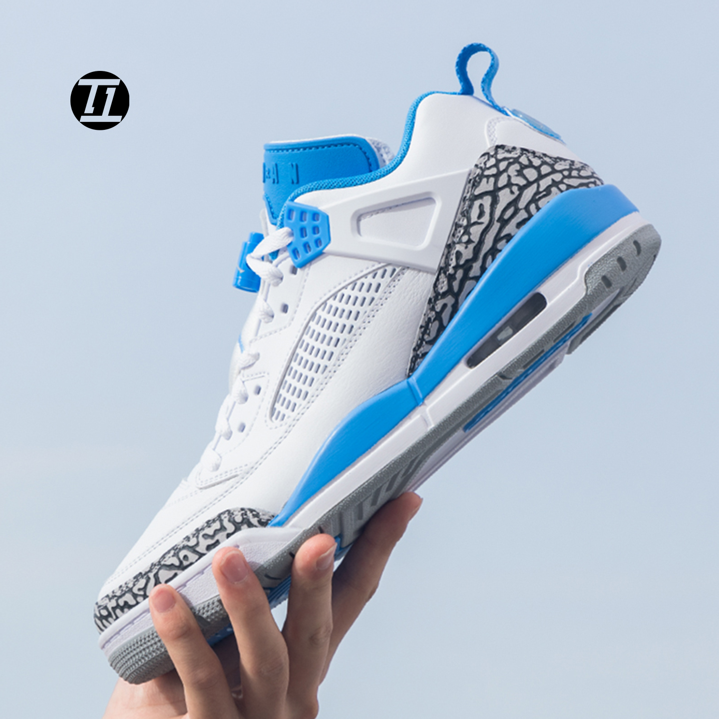 JORDAN SPIZIKE LOW 北卡蓝男子复古气垫篮球鞋运动鞋 FQ1759-141