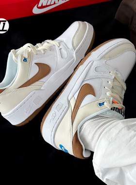 耐克/NIKE Full Force 潮流舒适 黑白 白红运动鞋板鞋 FB1362-101