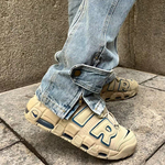 Nike耐克 Air More UPTEMPO皮蓬黑白红男女运动篮球鞋 FB1344-001