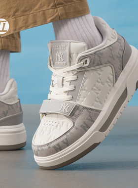 MLB Chunky Liner 纽约洋基时尚厚底复古灰色板鞋学长鞋3ASXCMM4N