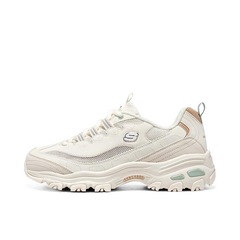 斯凯奇Skechers DLITES系列绑带老爹鞋运动鞋乳白增高鞋13148-BKW