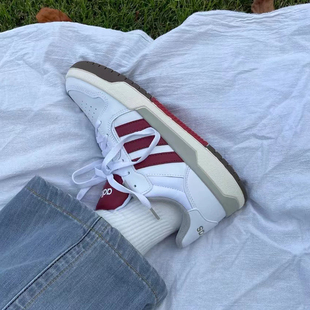 运动鞋 阿迪达斯Adidas 白色酒红防滑耐磨休闲鞋 Entrap FW3462 Neo