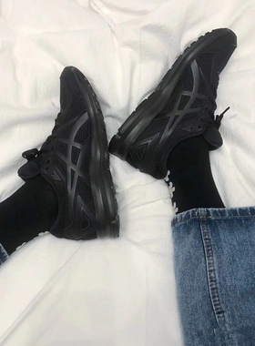 亚瑟士ASICS JOG 100 2黑武士男女休闲运动跑步鞋TJG138-9090