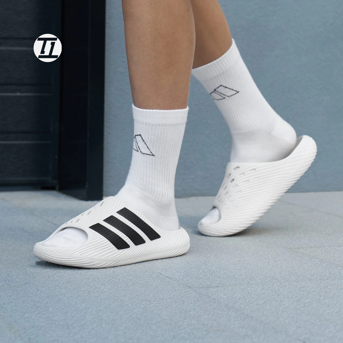 阿迪达斯ADIDAS PURECHILL 拖鞋运动舒缓外穿拖鞋 KI0054/KI0055 - 实物图