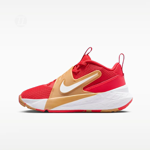 耐克NIKE TEAM HUSTLE小童低帮魔术贴男女休闲篮球鞋HV2290-400