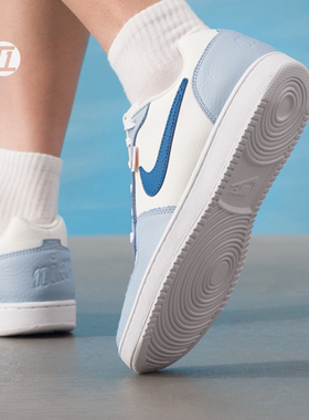 耐克NIKE EBERNON MID高帮复古简版黑白空军休闲板鞋AQ1773-100