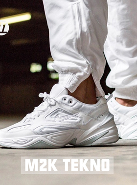 耐克NIKE m2k TEKNO 白橙纯白复古运动老爹鞋跑步鞋 AV4789-101