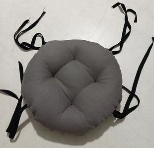 纯色亚麻布圆形坐垫薄团加厚泡泡垫圆户外石凳垫子防滑底 可定做