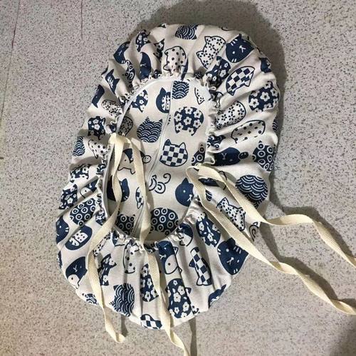 亚麻布长方形木板坐垫款式有拉链