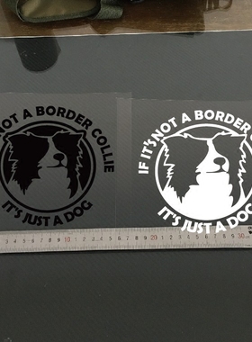 汽车贴纸Border Collie 车后玻璃贴翼虎福克斯RAV4 边牧反光车贴