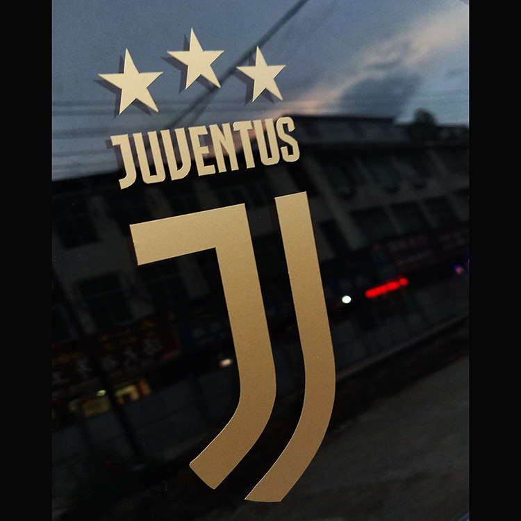 适用于斑马军团尤文图斯足球队标队徽汽车车贴c罗电动摩托车装饰