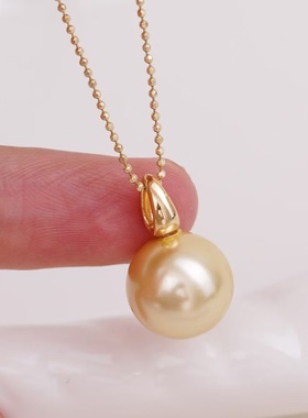 DIY手工制作珍珠项坠光版吊坠银饰 s925纯银挂坠不含链半成品配件