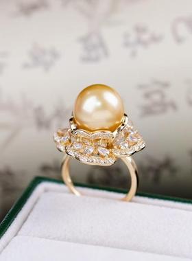 s925纯银戒指环 银饰开口可调节珍珠戒指托DIY手工制作银配件空托