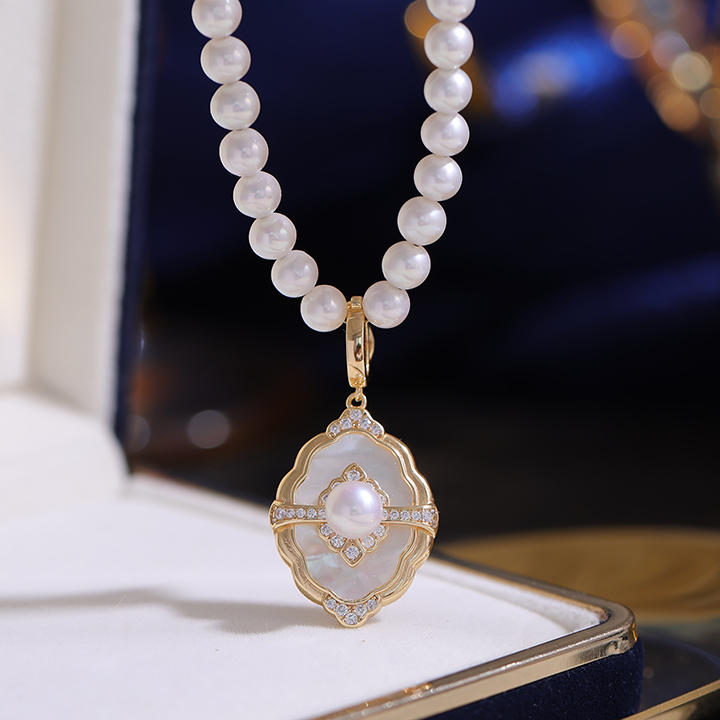 DIY手工制作珍珠项坠多功能开口吊坠银饰 s925纯银海贝空托配件