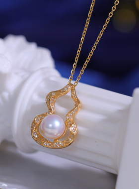 DIY手工制作珍珠项坠吊坠银饰 s925纯银吊坠半成品葫芦空托配件