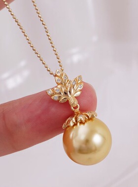 DIY手工制作珍珠项坠吊坠银饰 s925纯银挂坠不含链半成品空托配件