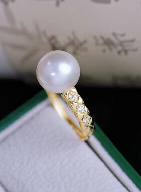 s925纯银戒指环 银饰开口可调节珍珠戒指托 DIY手工制作银配件