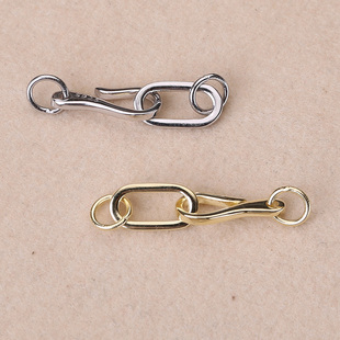 s925纯银饰品扣子 链子扣珍珠手链项链毛衣链搭扣 diy手工制作