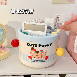创意可爱笔筒收纳盒学生办公室桌面大容量超大笔桶儿童男孩女孩