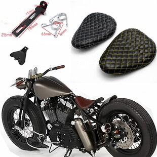 摩托车坐垫适用哈雷太子巡航车改装 配件复古弹簧单座垫皮座单坐包